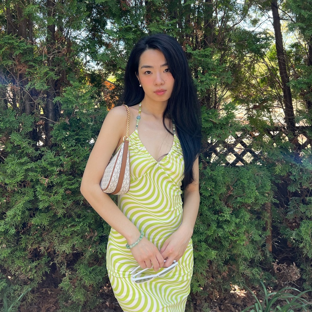Green Strips Mini dress